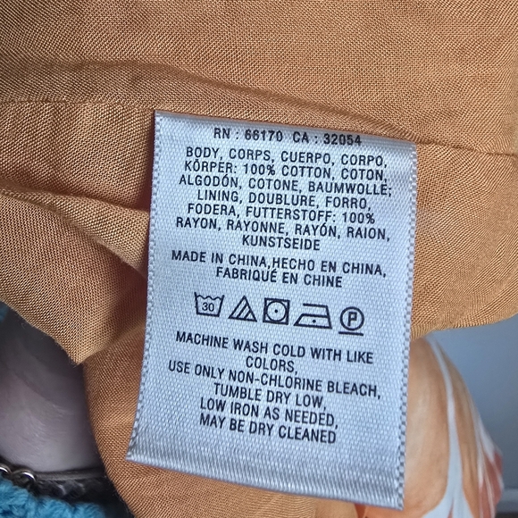 Anthropologie, New, Maeve Freya Coral Poplin Fit & Flare Midi Sun Dress, Size 6 - Picture 14 of 15